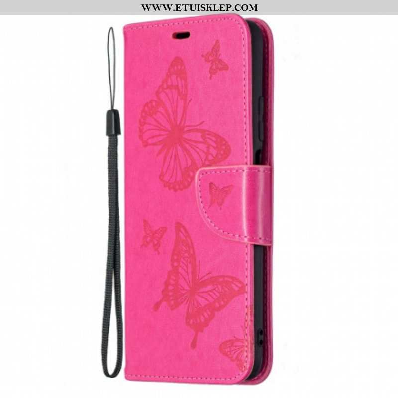 Etui Na Telefon Pokrowce do Poco M3 Etui Folio Motyle I Ukośna Klapa